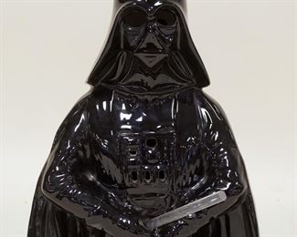 1184 DARTH VADER LAMP CORD HAS BEEN CUT & HAS REPAIR. APP. 13 IN H X 8 1/2 IN W