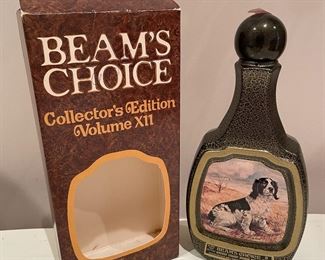 We have a nice collection of Beam's Choice Collector's Edition Volume XII whiskey decanters. All the bottles are  in excellent condition and are empty.