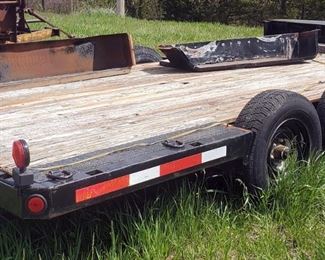 1993 Tandem Axle Flatbed Transport Bumper Hitch Trailer, Bed Dimensions, 15' x 6', VIN # 1F9EF1628PS219117, Ball Size 2 5/16"
