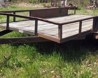 1989 Tandem Axle Flatbed Bumper Pull Trailer, VIN# 13YFS1225KCO25162, Bed Dimensions 12' x 6.5', Ball Size 2"