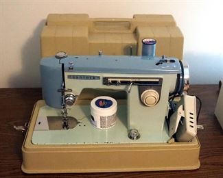 Vintage Brother Portable Electric Sewing Machine With Bobbins
