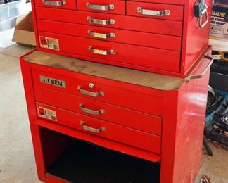 MI Rem Metal 26" 6-Drawer Top Toolbox And 3 Drawer Rolling Lower Cabinet