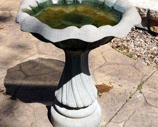 Concrete 2-Piece Birdbath, 26" x 22"