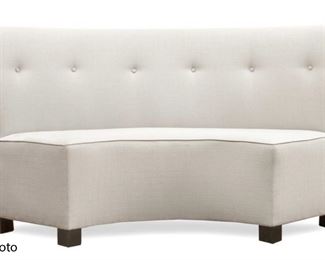 004 Conley Upholstered Curved Bench New