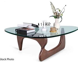 008 Noguchi Triangle Glass Coffee Table New