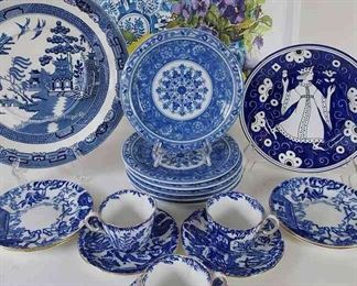 Blue White Tableware Featuring Wedgwood Willow