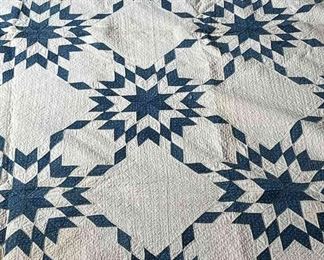Blue And White Star Quilt