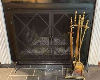 Fireplace Screen And Tools