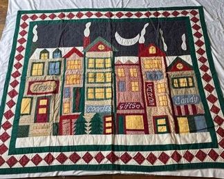 Handquilted Christmas Throw