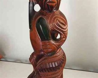 Maori Tekoteko Wood Carving