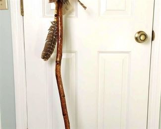 Native American Walking Stick And Totem