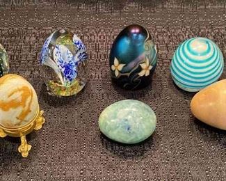 Paperweights And Stone Eggs