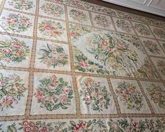 RoomSized Handworked Needlepoint Rug