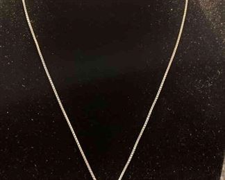 Sterling Necklace with CZ Pendant