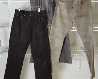 Three Pair Of Mens Leather Pants