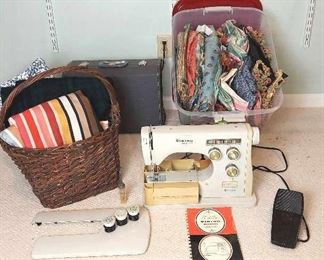 Viking Husqvarna Colormatic 6020 Sewing Machine With Fabric