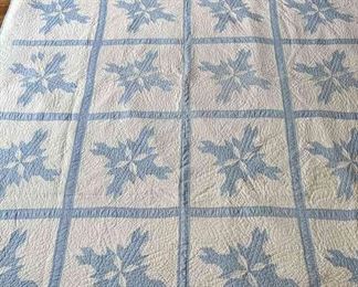 Vintage Quilt In Blue And White