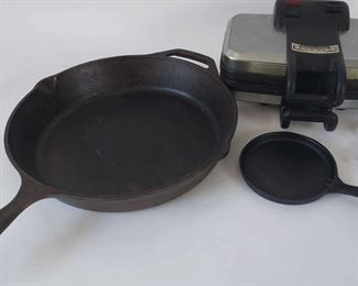Vitantonia Premier Belgian Waffle Maker And Cast Iron Skillets
