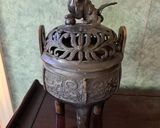 Vintage Asian bronze Incense Burner