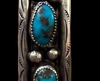 Sterling Cuff w Turquoise