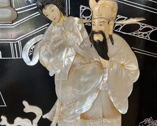 Asian Room Divider Raised Panels w MOP