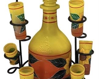 Sunflower Glass Liquor Serving Set