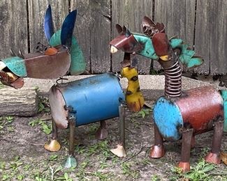 Donkey Metal Garden Art