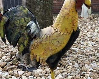 Giant Rooster Rustic Garden Art