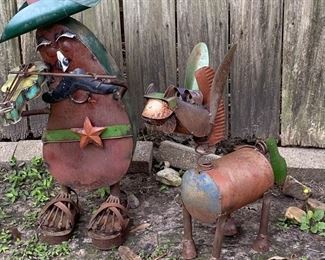 Jalapeo Mariachi and Donkey Garden Art