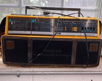 Magnavox dual deck stereo radio cassette player