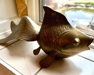 Large brass fish