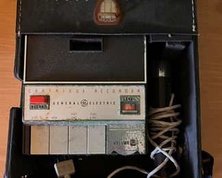 Vintage GE cassette recorder with microphone