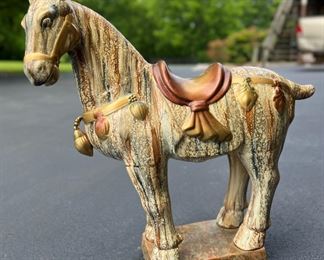 Painted plaster horse