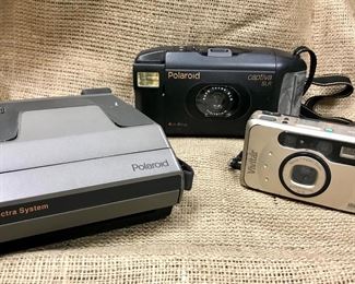 Vintage Polaroid and Vivitar Cameras 