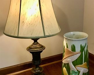 Table Lamp and Floor Vase 