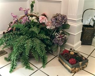Baskets with Artificial Florals 