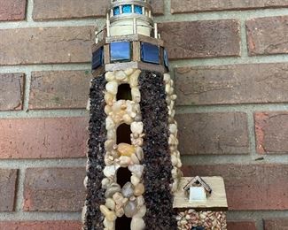 . . . one of several folk art lighthouses/birdhouses -- these are SO cool