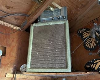 . . . vintage speaker and ham radio/CB radio