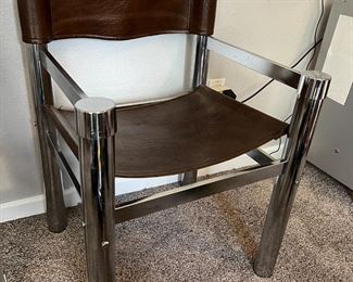 chrome sling chair