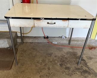 antique enamel table