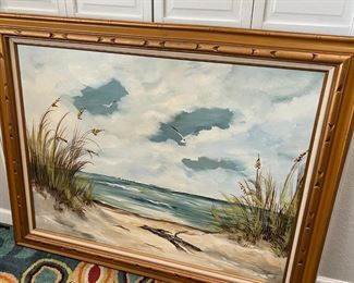 vintage ocean painting