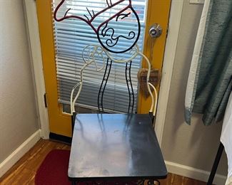 iron painted chef chair