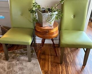 green side chairs