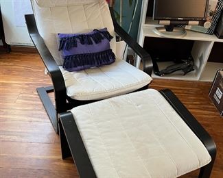 ikea lounge chair and ottoman