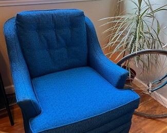 vintage blue chair