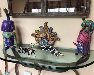 Oaxacan Hand Painted Wood Carvings - Signed By Various Artists