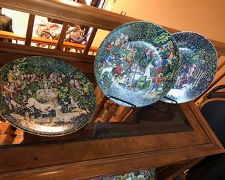 Limoges Unicorn Plates - La Chasse a la Licorne - Robert Haviland & C. Parlon