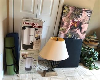 Coffee Urns, Lamp, Picture, Exercise Mats
