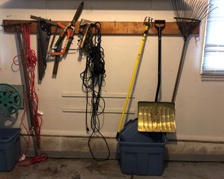 Shovels, Rakes, Electrical Cords