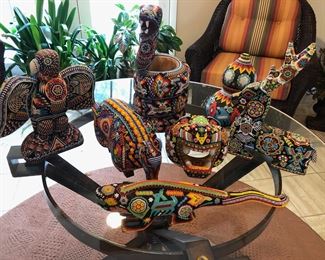 Vintage Huichol Beaded Eagle, Snake, Bunny, Jaguar & More!